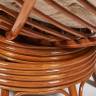 Кресло-качалка PAPASAN/ПАПАСАН w 23/01 B /с подушкой/ 115х78х104 см, Cognac (коньяк), ткань Коричневый, 3М7-147 Cognac (коньяк)