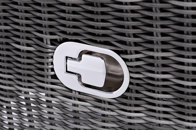 "Форио" кресло раскладное плетеное, цвет графит "Форио" кресло раскладное плетеное, цвет графит