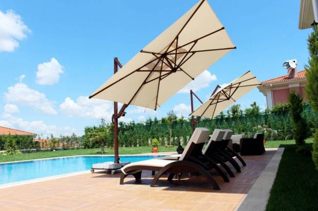 Зонт профессиональный 3х3 м Banana Plus коричневый, бежевый 3000х3000 мм