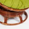 Кресло-качалка PAPASAN/ПАПАСАН w 23/01 B /с подушкой/ 115х78х104 см, Pecan (орех), флок Олива, 23