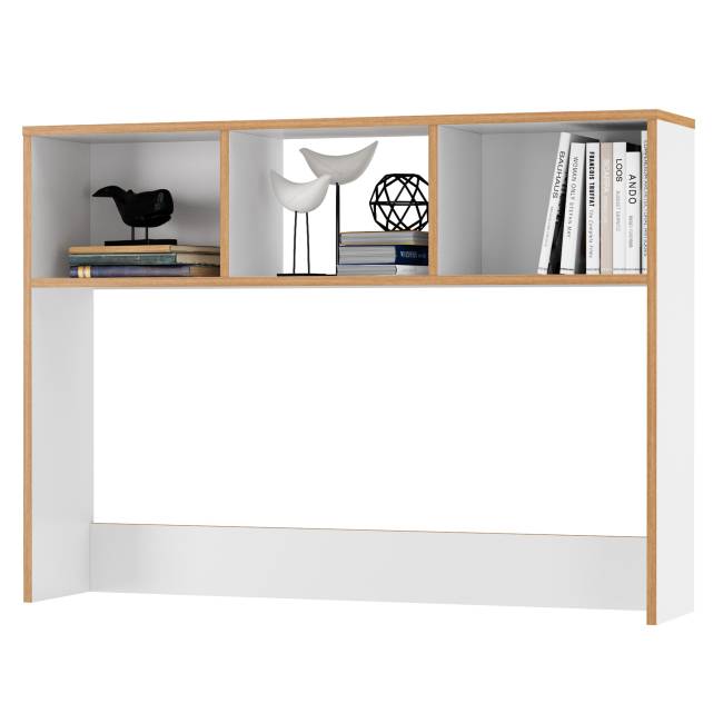 Компьютерный стол и шкаф Вуди цвет белый премиум/дуб крафт золотой