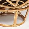 Кресло PAPASAN ECO/ПАПАСАН ЭКО P115-1/SP STD /c подушкой, ремешками/ диаметр подушки 125 см, 115x101x92 см, Natural (натуральный), ткань Коричневый, 3М7-147