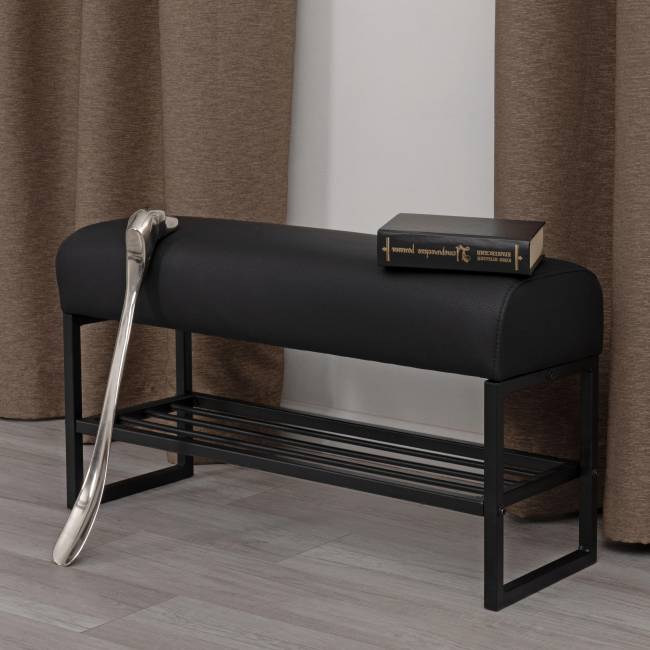 Банкетка-обувница Charli Lux/Чарли Люкс экокожа , Sharp Чёрный Sharp Чёрный экокожа Банкетка-обувница Charli Lux/Чарли Люкс экокожа , Sharp Чёрный Sharp Чёрный экокожа