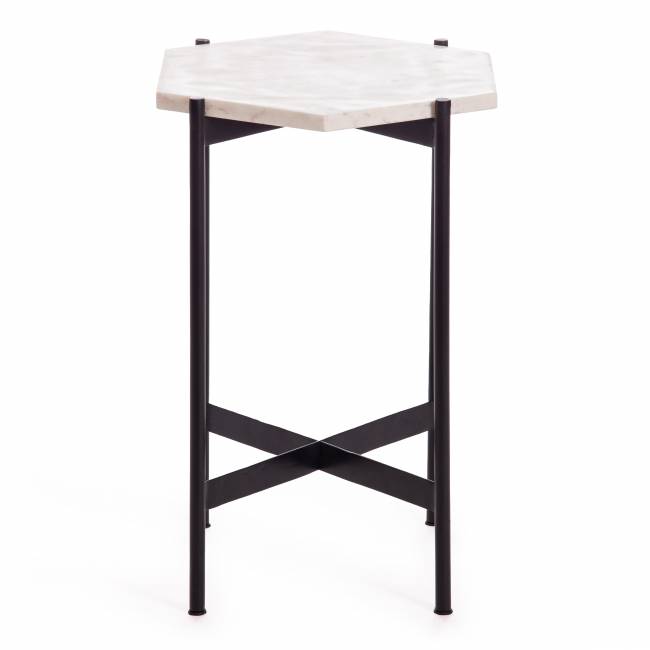 Столик кофейный Secret De Maison FENDY ( mod. 11980 ) алюминиевый сплав/мрамор, 38*38*53 см, античная медь античная медь алюминиевый сплав/мрамор