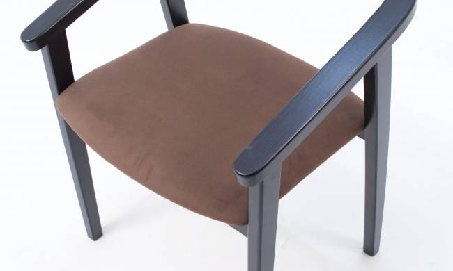 Стул-кресло Челси ПМ чёрный/коричневый