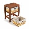 Тумба с 2 ящиками Secret De Maison BEL 2 ( mod. PE-10 ) дерево павловния, мдф, 39x30x46.5см, Brown (коричневый) ткань №HX21