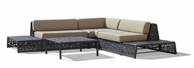 Модульный диван "Lounge Set", Базальт, Черный