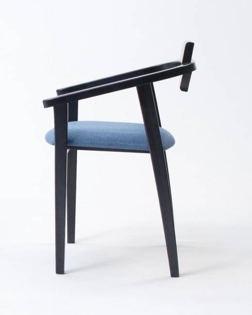 Стул-кресло Челси ПМ чёрный/синий