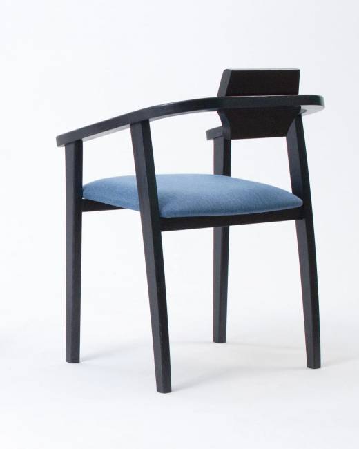 Стул-кресло Челси ПМ чёрный/синий