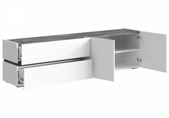 Атлон белый / бетон темный