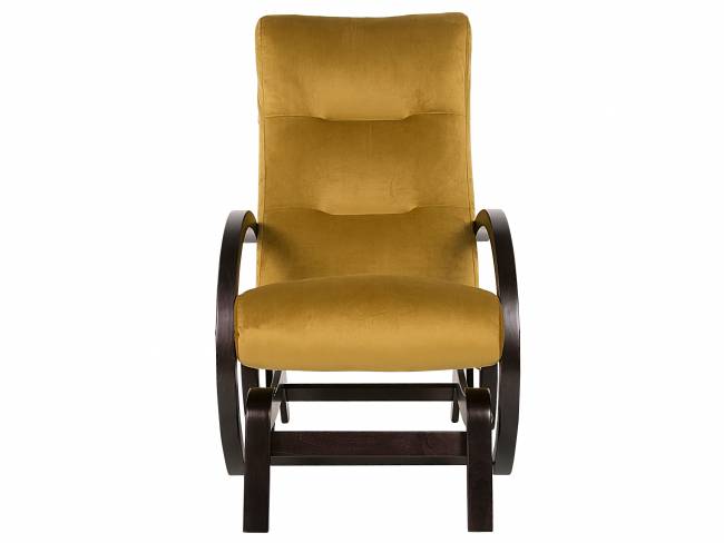 Кресло-качалка маятник Мэтисон ткань охра, каркас венге структура