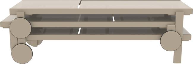 Шезлонг-лежак металлический Casablanca бежевый 1900х740х310 мм