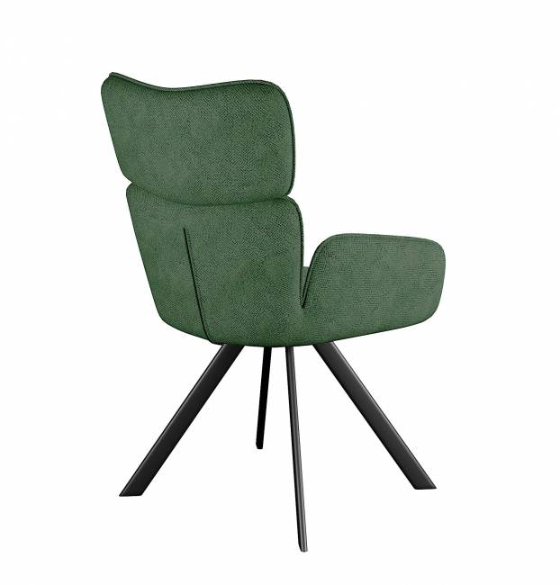 Стул DikLine 501 поворотный SB1 зеленый, ножки черные