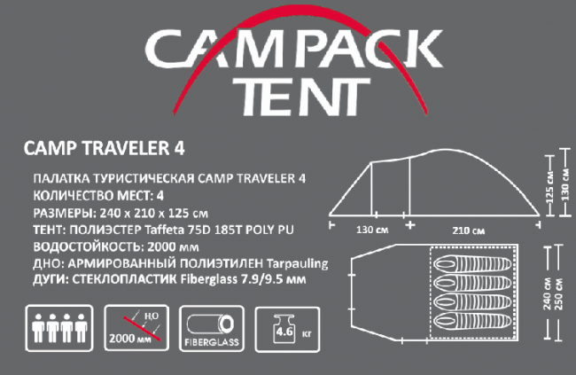 Палатка Campack Tent Camp Traveler 4