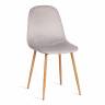 Стул BREEZE (mod. 4724) / 1 шт. в упаковке вельвет/металл, 44 х 53 х 87 см, Light grey (светло-серый) HLR14 / натуральный светло-серый