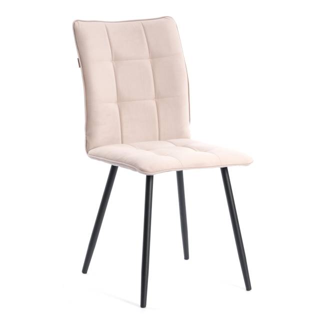 Комплект кресло + стул Bari LT, флок , бежевый/черный, 7, 41х55х89 см бежевый/черный флок