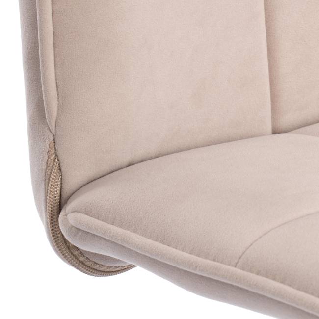 Комплект кресло + стул Bari LT, флок , бежевый/черный, 7, 41х55х89 см бежевый/черный флок