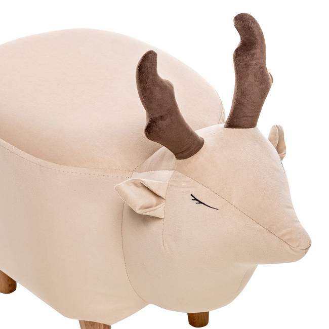 Пуф Leset Оленёнок V18 бежевый, компаньон V23 молочный шоколад Бук