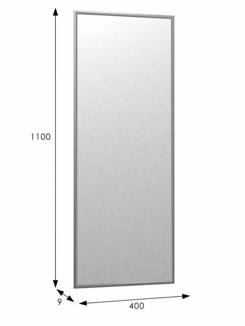 Зеркало настенное в раме Сельетта-6, матовое серебро 110 см х 40 см Зеркало настенное в раме Сельетта-6, матовое серебро 110 см х 40 см