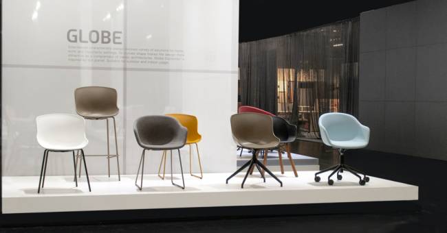 Кресло барное пластиковое Globe-K Bar черный 610х580х1120 мм