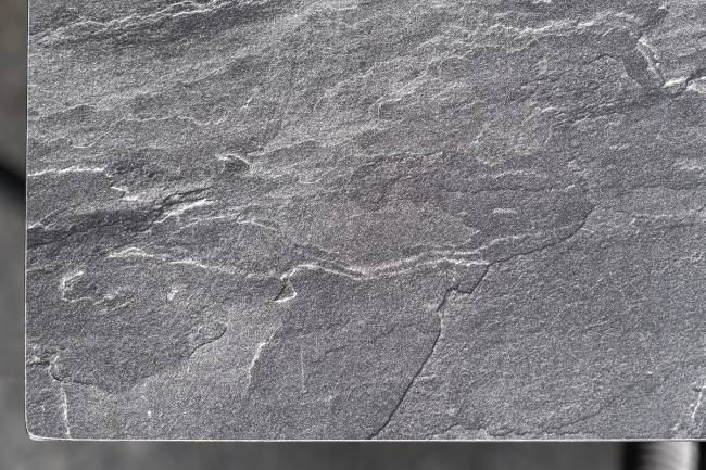 "Венето" обеденная группа на 6 персон со стульями "Милан", каркас темно-серый, роуп темно-серый