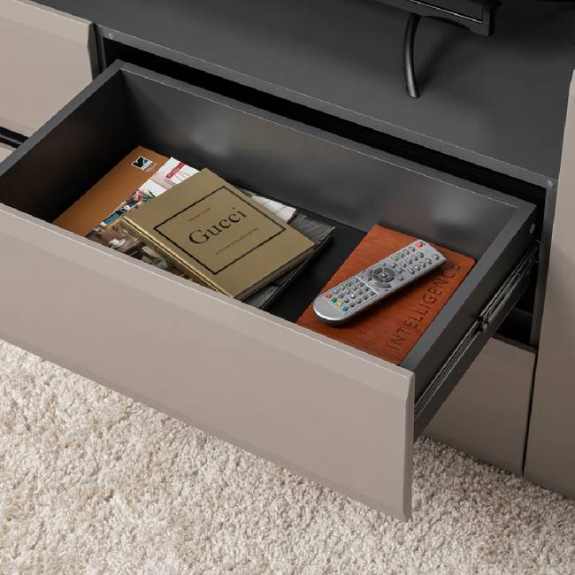 Тумба под ТВ Сидней 13.63 цвет антрацит/МДФ веллюто капучино Тумба под ТВ Сидней 13.63 цвет антрацит/МДФ веллюто капучино