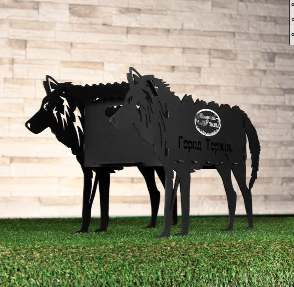 Мангал разборный "Волк", сталь AISI304, 3мм Мангал разборный "Волк", сталь AISI304, 3мм