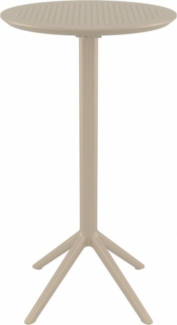 Стол пластиковый барный складной Sky Folding Bar Table 60 бежевый Ø600х1080 мм Стол пластиковый барный складной Sky Folding Bar Table 60 бежевый Ø600х1080 мм
