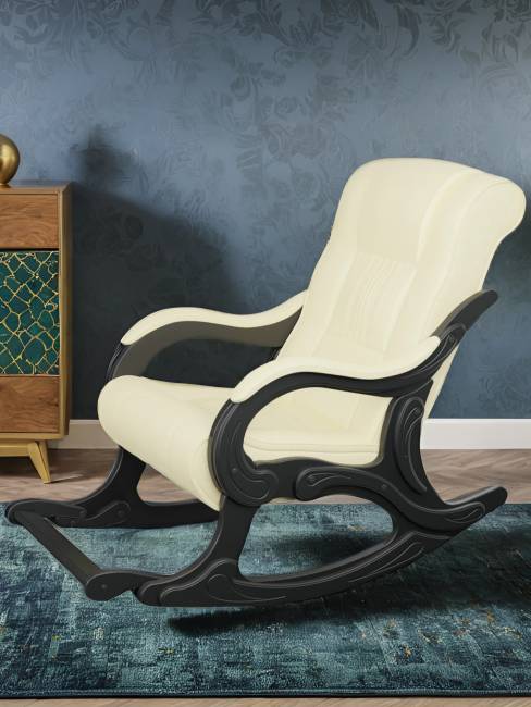 Кресло-качалка Модель 77 экокожа Дунди 112, каркас венге