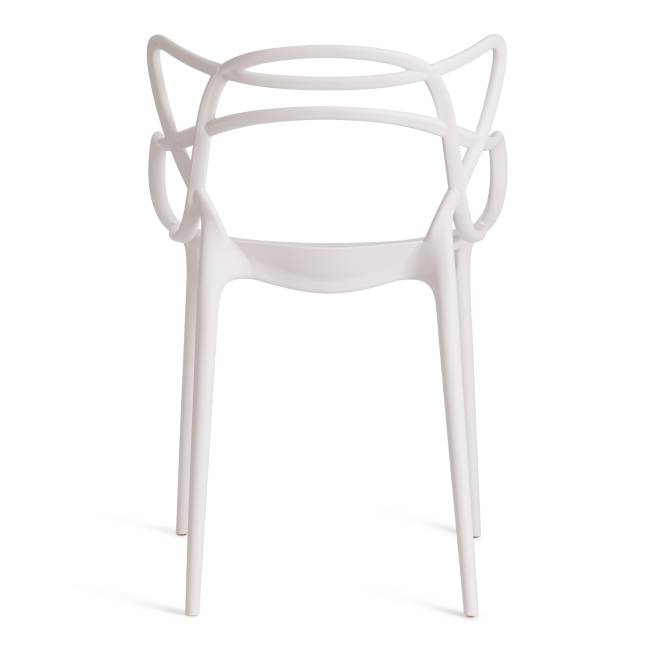 Стул Cat Chair (mod. 028) пластик, 53 x 59 x 82,5 см, белый (White C0057) (Комплект из 2 шт.) белый пластик