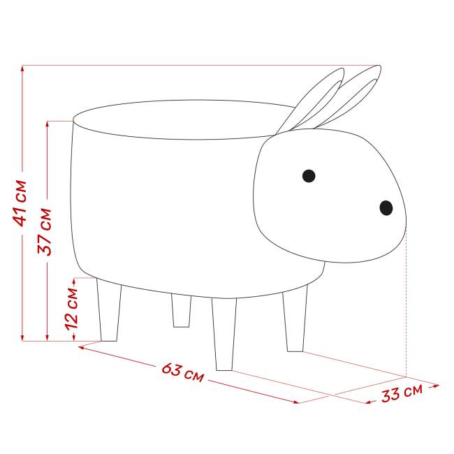 Пуф Leset Rabbit COMBI V18 бежевый Бук