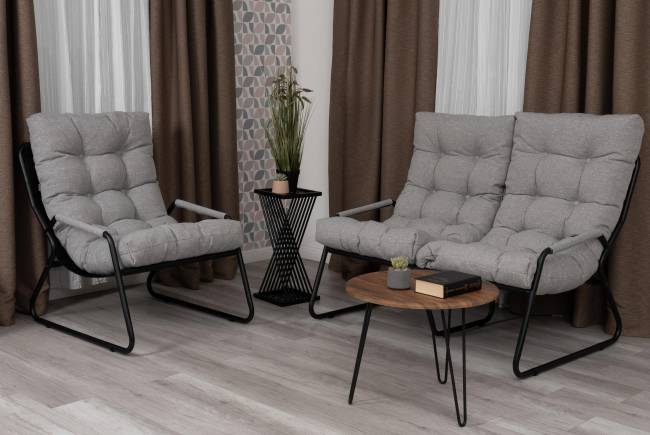 Диван Ergo/Эрго рогожка, серо-бежевый, 3M 16/2 серо-бежевый рогожка