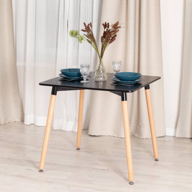 Стол JOHN (mod. T1003) МДФ/дерево, 80 х 80 х 75 см , Black (черный)/ Natural (натуральный) Black (черный)/ Natural (натуральный) МДФ/дерево Стол JOHN (mod. T1003) МДФ/дерево, 80 х 80 х 75 см , Black (черный)/ Natural (натуральный) Black (черный)/ Natural (натуральный) МДФ/дерево