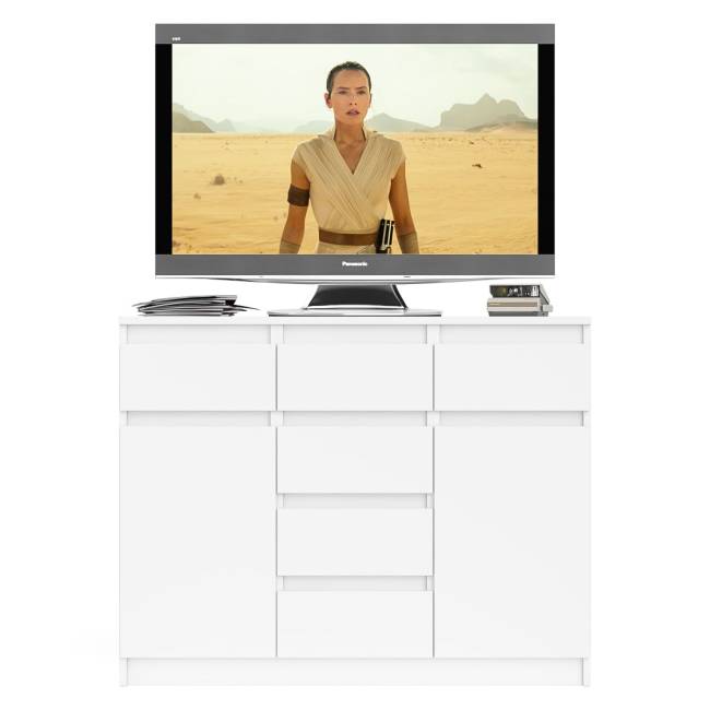 Комод с ящиками и дверками Мори МК1200.4 цвет белый