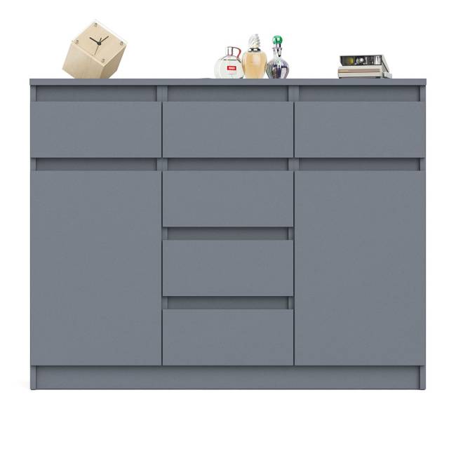 Комод с ящиками и дверками Мори МК1200.4 цвет графит