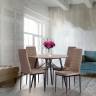 Стул Easy (mod. JSC02-1) / 1 шт. в упаковке металл, флок, 41 х 52 х 96 см, Beige (бежевый) HLR8 / черный бежевый