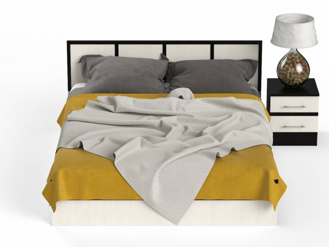 Кровать с ящиками 1600 с тумбой Сакура цвет венге/дуб лоредо Кровать с ящиками 1600 с тумбой Сакура цвет венге/дуб лоредо