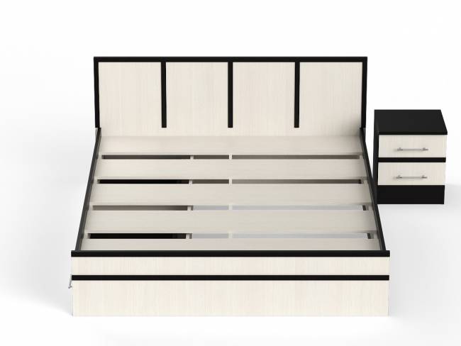 Кровать с ящиками 1600 с тумбой Сакура цвет венге/дуб лоредо Кровать с ящиками 1600 с тумбой Сакура цвет венге/дуб лоредо