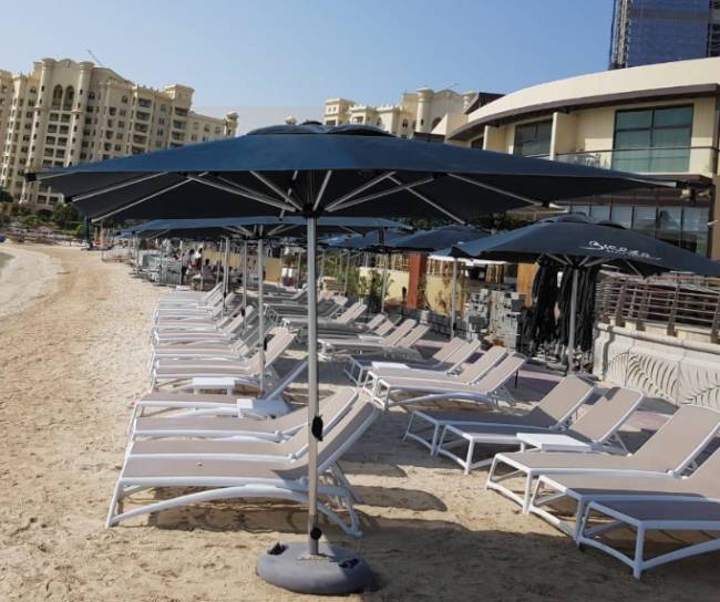 Зонт профессиональный 3х3 м Avocado серебристый, черный 3000х3000 мм