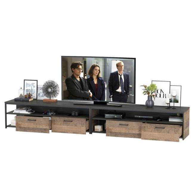 Две ТВ-Тумбы Трувор цвет дуб гранж песочный/интра