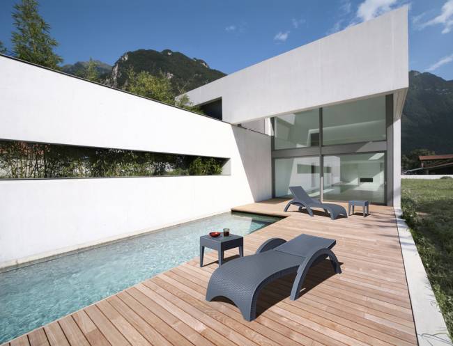 Столик плетеный для шезлонга GT 1009 антрацит 450х450х450 мм