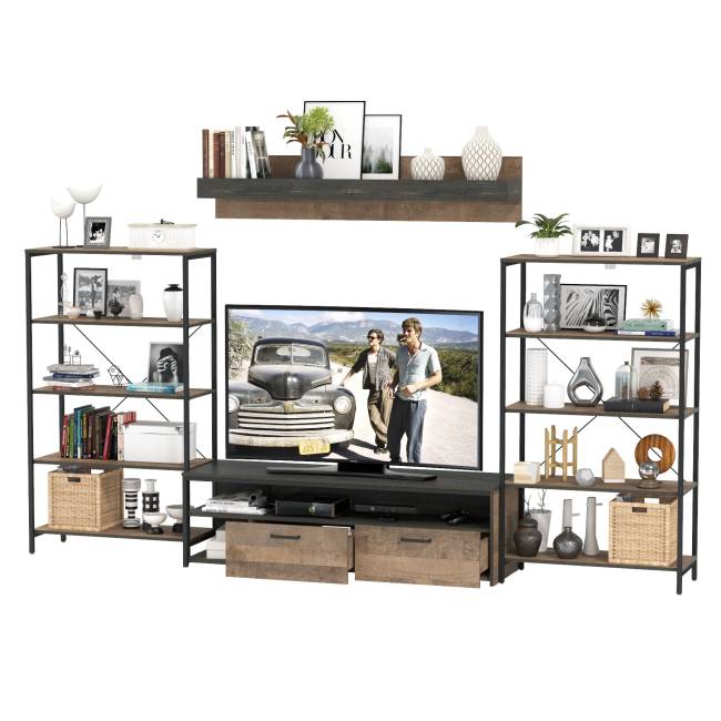 Стенка для гостиной Трувор № 111 цвет дуб гранж песочный/интра