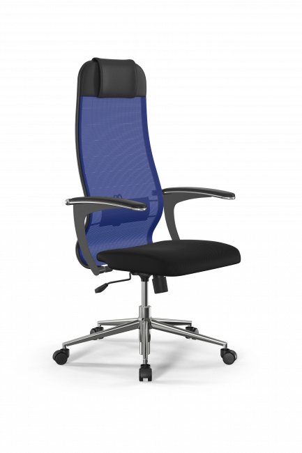 Кресло Sit 10 B1-111U - X2+UMF(X1) /Ub00/Wh00/U0mL-b(M09.B23.G18.W01), синий-черный