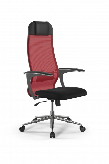 Кресло Sit 10 B1-111U - X2+UMF(X1) /Ub00/Wh00/U0mL-b(M09.B23.G18.W01), красный-черный