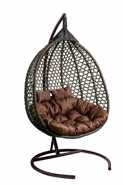 Кресло подвесное двойное Фиджи, коричневый