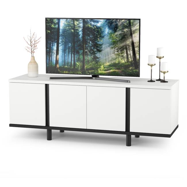 Набор мебели для спальни Муссон с кроватью 1600 цвет белый/чёрный/дуб эндгрейн элегантный/кожзам белый