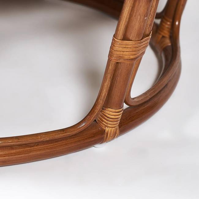 Кресло PAPASAN/ПАПАСАН 23/01 W  /с подушкой/ диаметр подушки 129 см, 115х101х104 см, Pecan (орех), ткань Старт Pecan (орех)