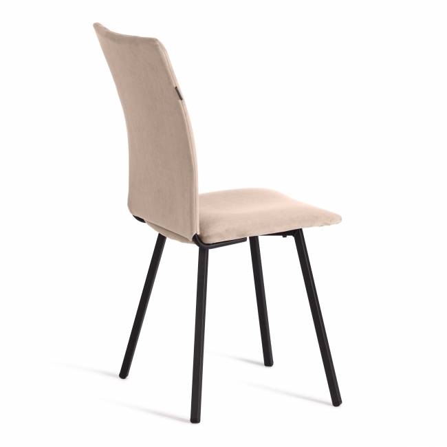 Стул обеденный La Rousse флок , бежевый/черный, 7, 49х50х93 бежевый флок