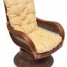 Кресло-качалка "ANDREA Relax Medium" /с подушкой/ 74х82х100 см, Pecan Washed (античн. орех), Ткань рубчик, цвет кремовый Pecan Washed (античн. орех)