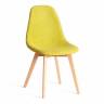 Стул CINDY SOFT (mod. C1021F1-1) фактурный велюр/дерево бук, 55 х 48 х 83 см, Светло-зеленый LY1701-8 / натуральный (Комплект из 4 шт.) светло-зеленый